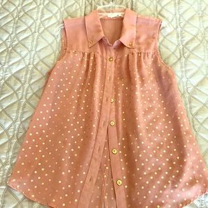 Sleeveless polka dot blouse by Mine
